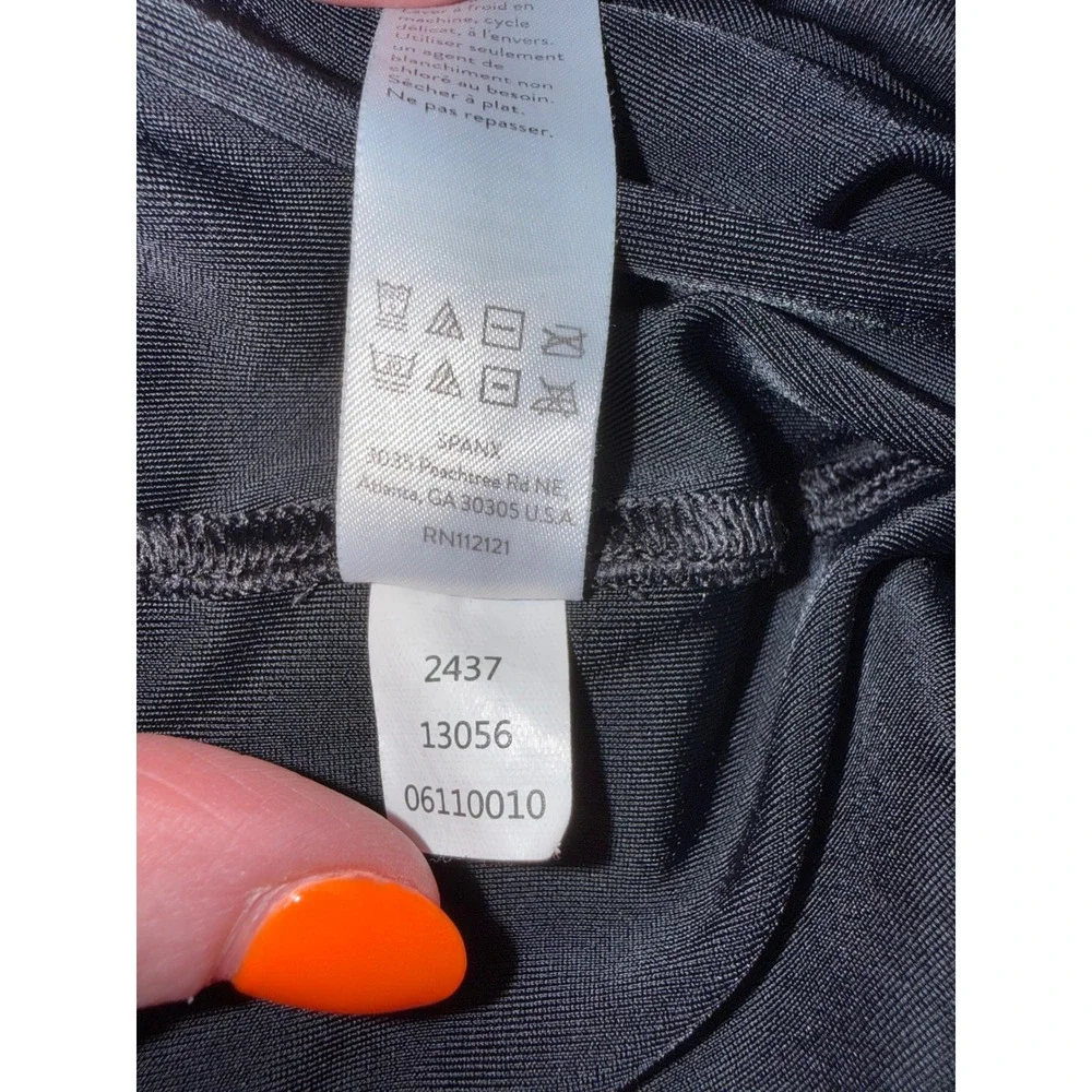 Spanx Faux Leather Leggings Black High Waisted Shaper Womens Medium Smoothing - Picture 8 of 8